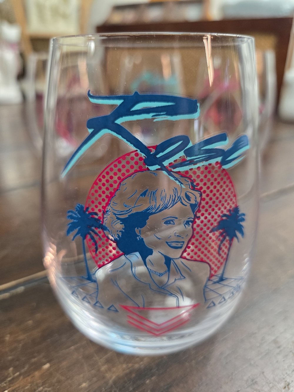 Golden Girls Crew 18oz Contour stemless wine GlassesSet of 4